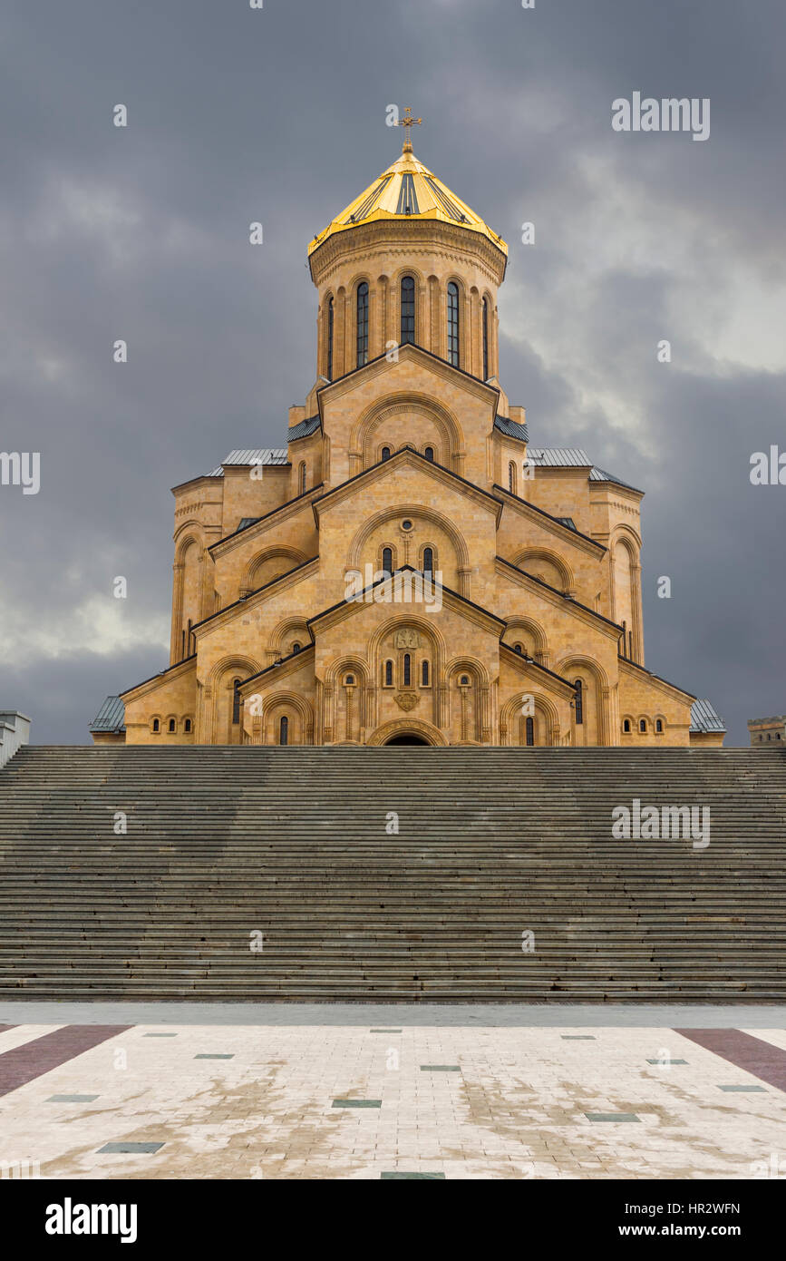 La cathédrale Holy Trinity, Tbilissi, Géorgie, Caucase, Moyen-Orient, Asie Banque D'Images