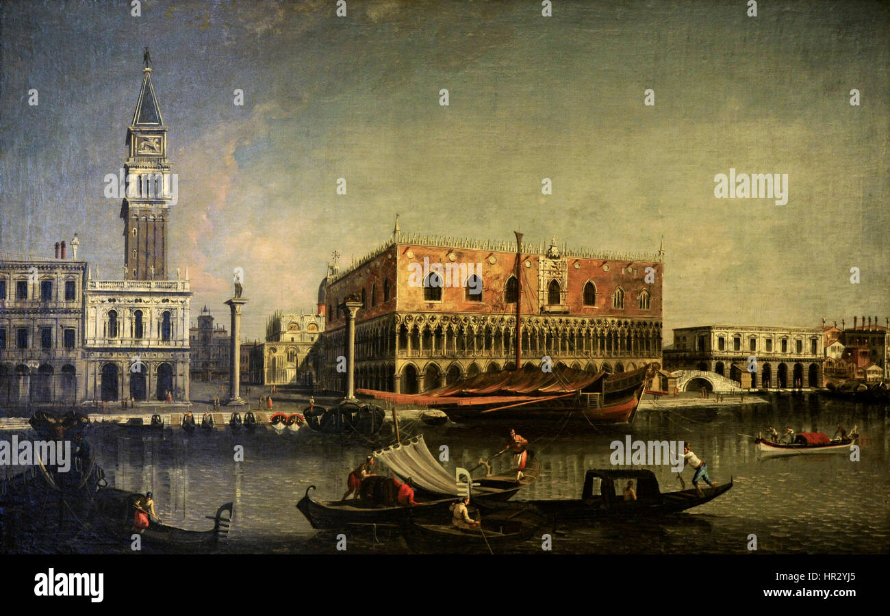 Michele Marieschi (1710-1743). Peintre italien. Du Palais des Doges de Venise, 1744-1746. Collection de Bourbon. Musée national de Capodimonte. Naples. L'Italie. Banque D'Images