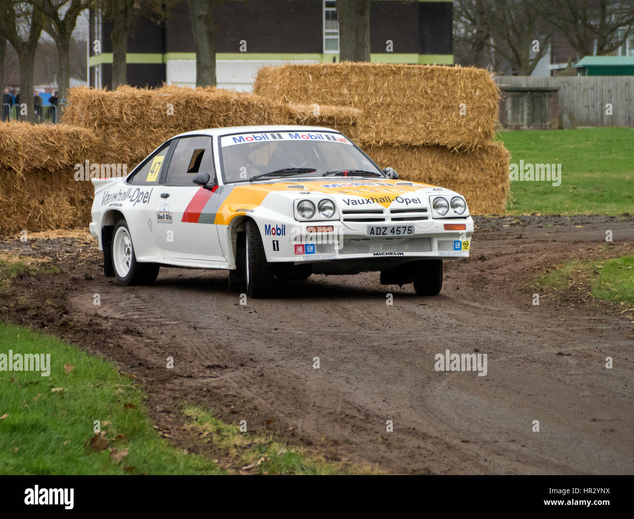 L'étape de rallye à la Race Retro. Opel Manta 400 Banque D'Images