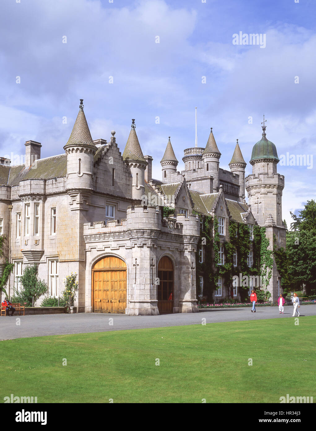 Le château de Balmoral et de jardins, le Royal Deeside, Aberdeenshire, Ecosse, Royaume-Uni Banque D'Images