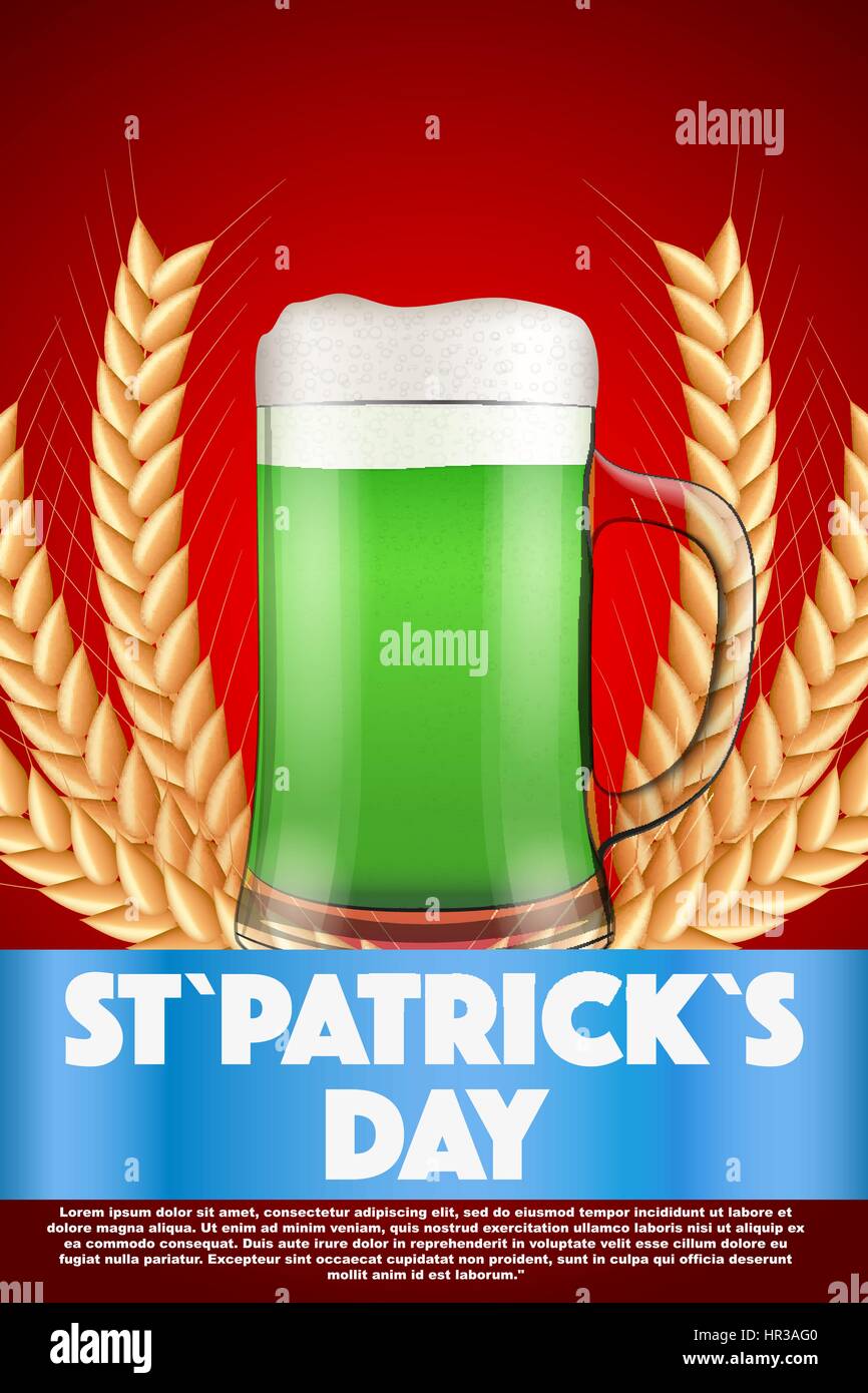 Saint Patricks Day Invitation Illustration de Vecteur