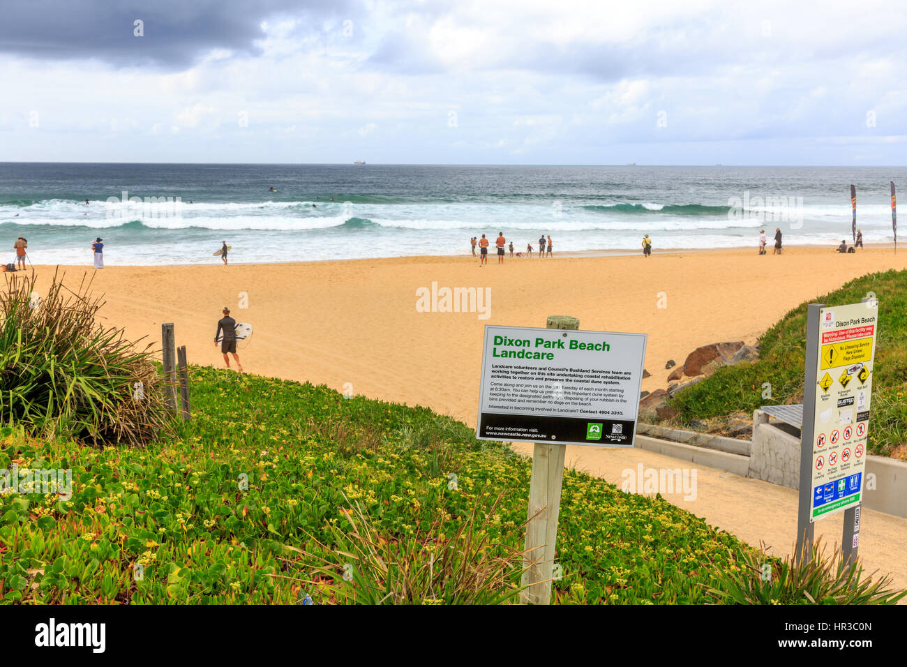 Dixon Park Beach à Newcastle, la deuxième plus grande ville de Nouvelle Galles du Sud, Australie Banque D'Images