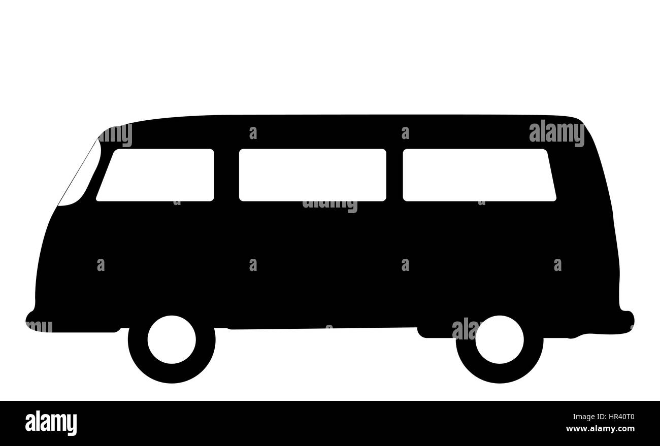 Un RV camping-van ossature isolé sur fond blanc Banque D'Images