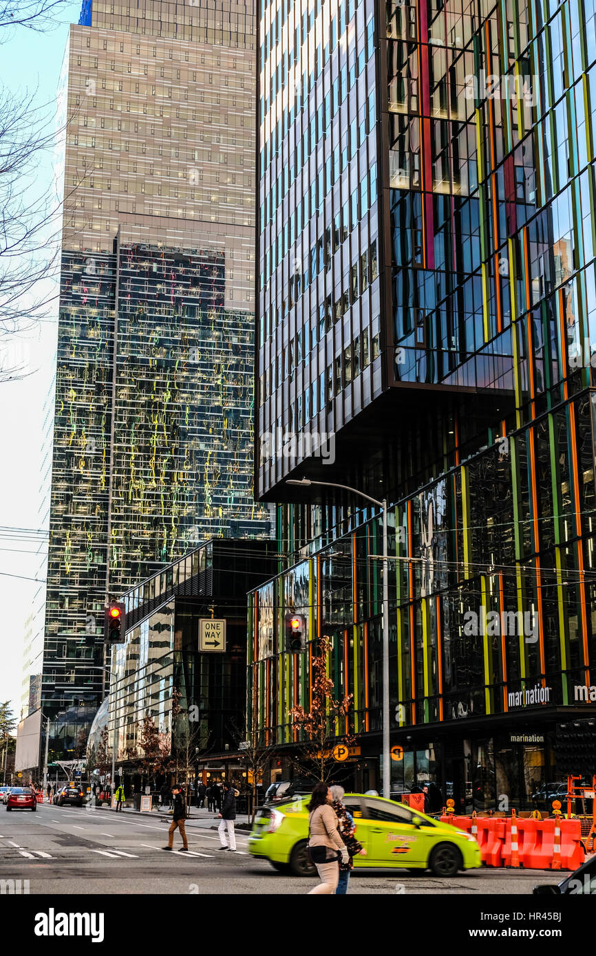 Le nouveau bâtiment de l'Amazone dans le centre-ville de Seattle Banque D'Images