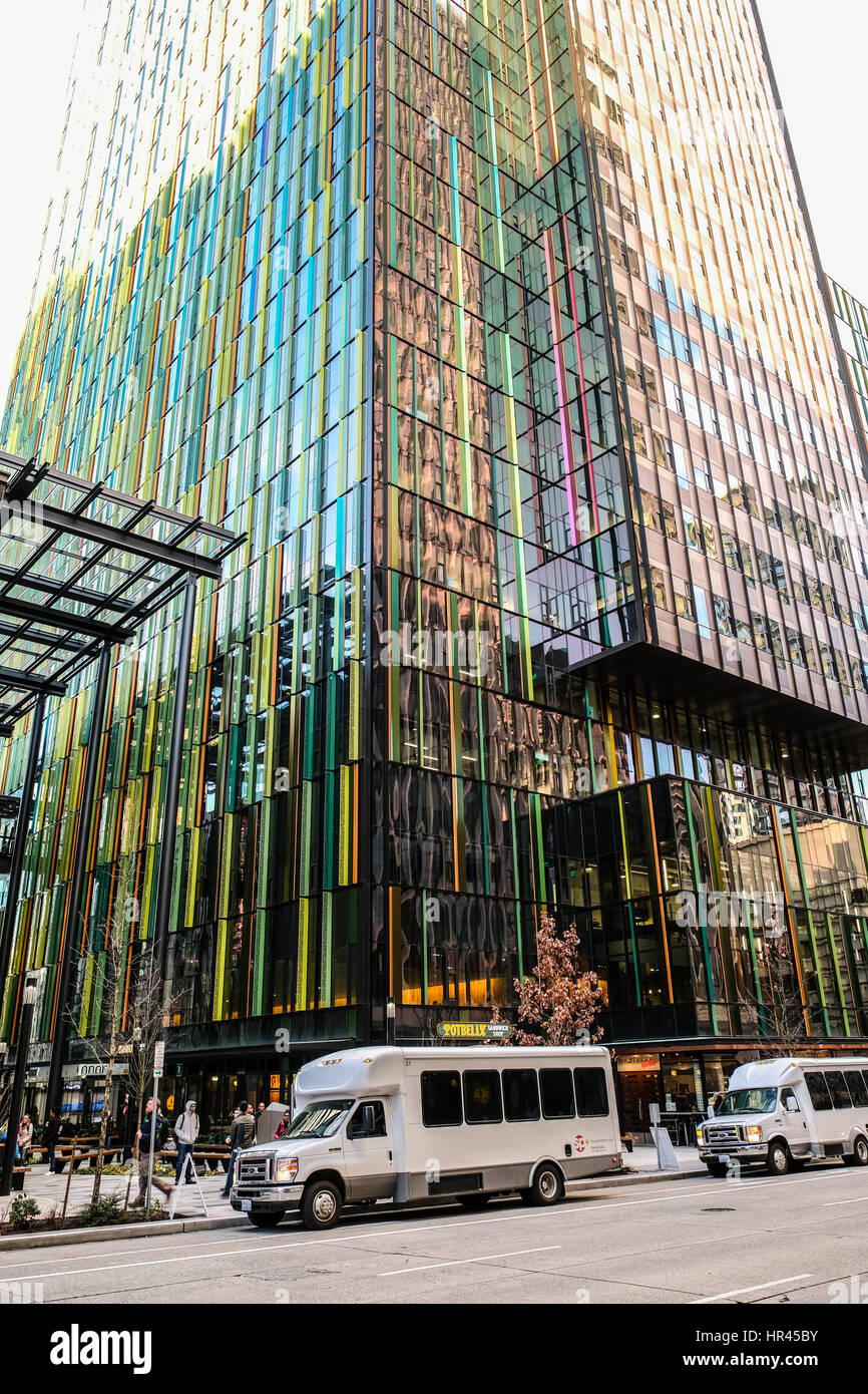 Le nouveau bâtiment de l'Amazone dans le centre-ville de Seattle Banque D'Images