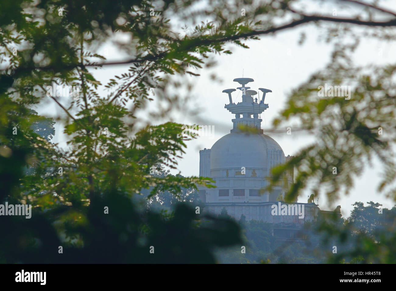 Le matin long view de Bouddhiste, dhauligiri lieu touristique, bhubaneswar odisha Banque D'Images