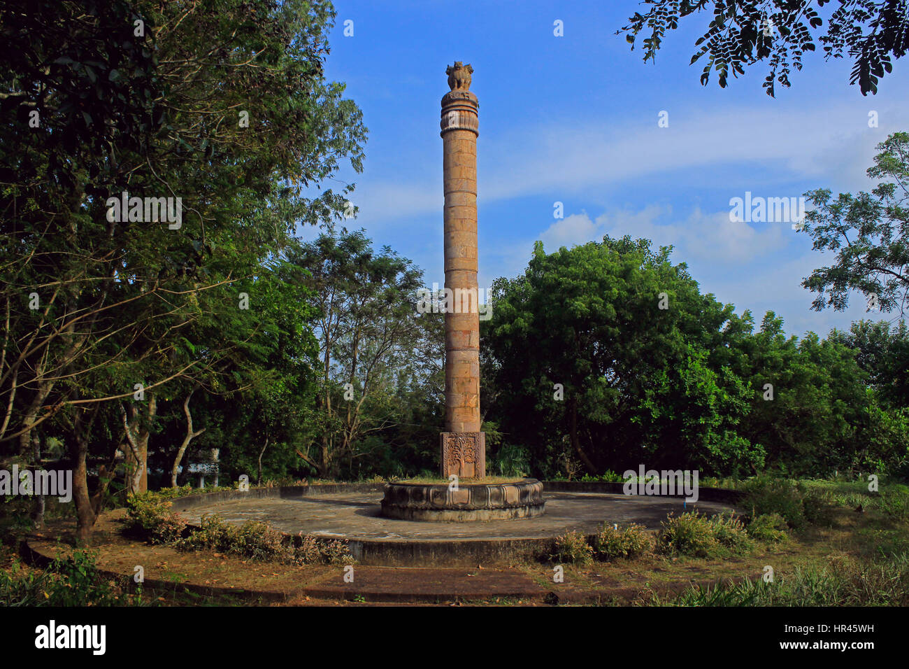 Ashok stamba, Ashok pilier à Bhubaneswar, dhauligiri odisha Banque D'Images
