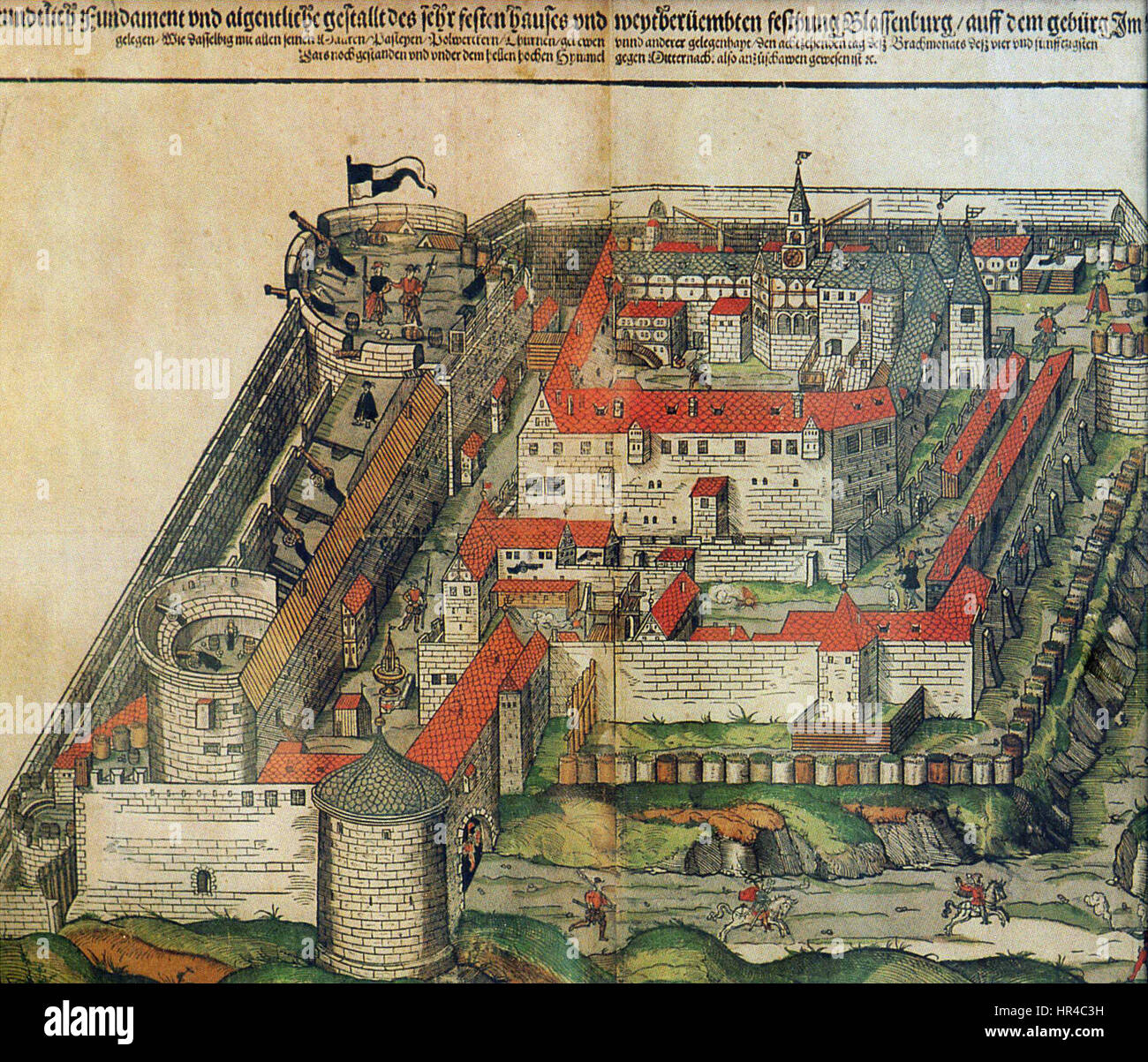 Plassenburg (Holzschnitt) Banque D'Images