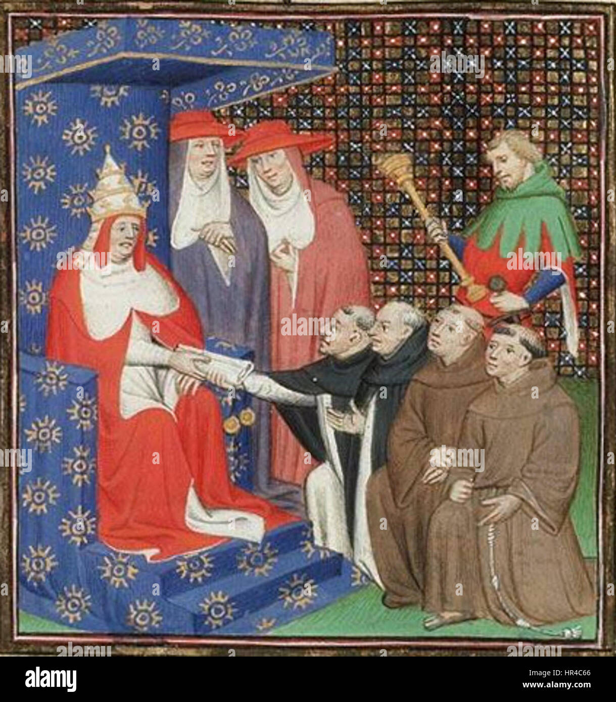 Le pape Innocent IV envoie dominicains et franciscains sur les Tartares Banque D'Images