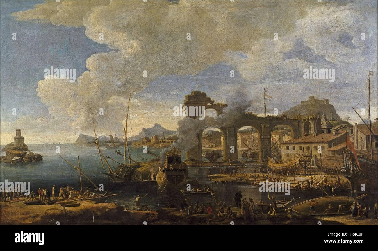 Port de La Ciotat en 1664 Banque D'Images