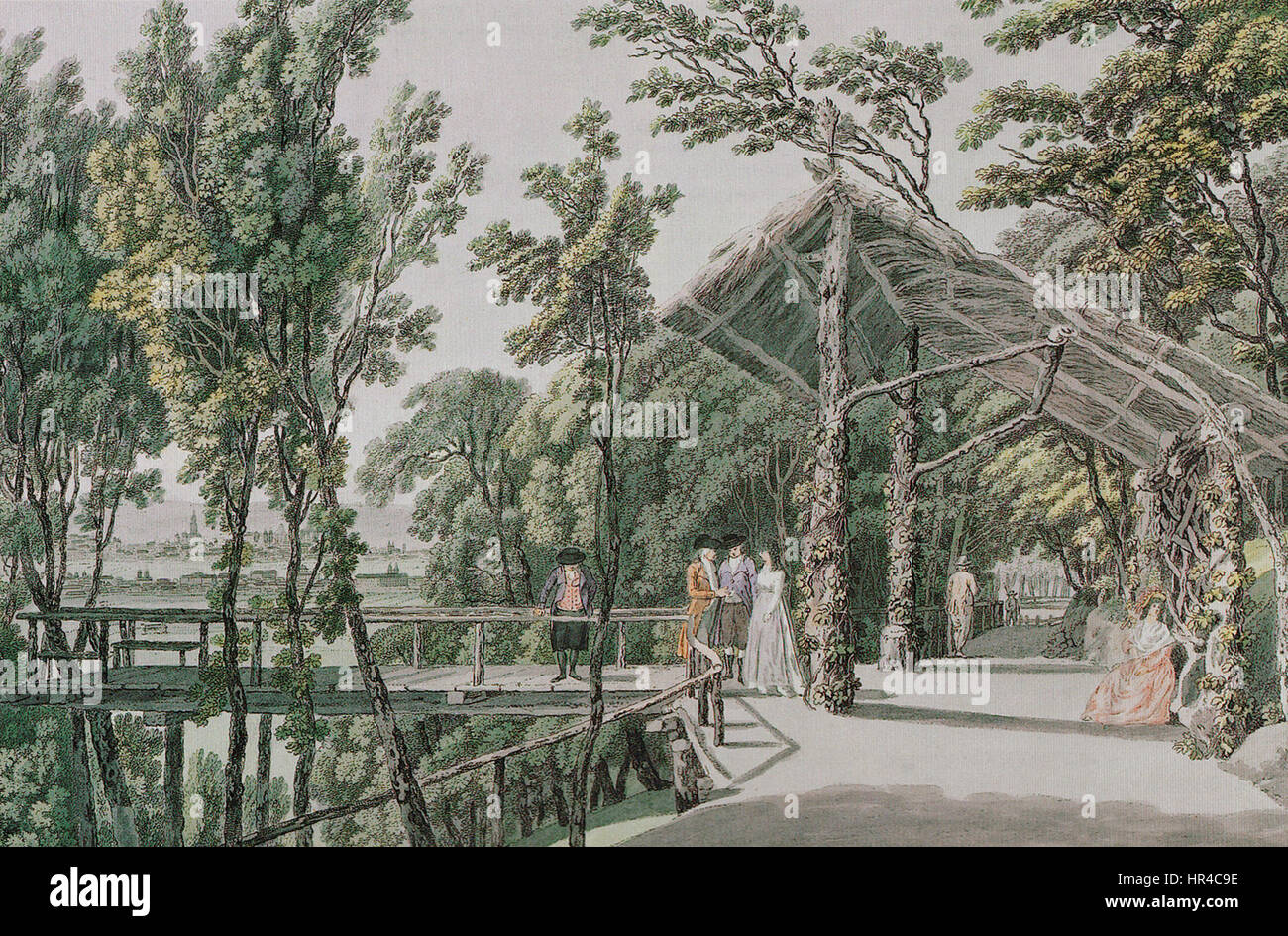 Park du Comte Cobenzl, Vienne, ca. 1800 Banque D'Images