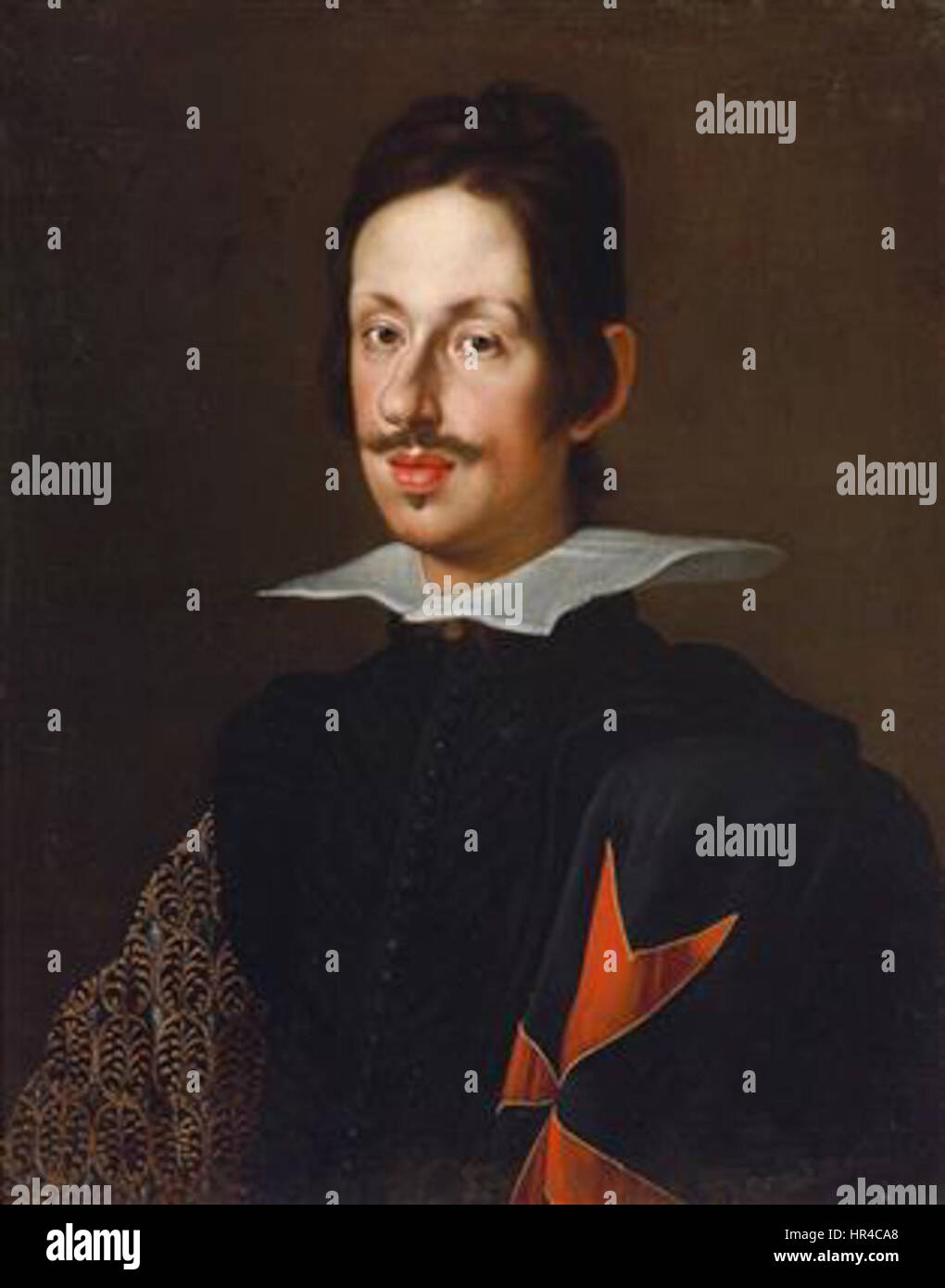 Ce portrait de Ferdinando II de Médicis, grand-duc de Toscane, représente le souverain dans une pose digne, symbolisant son pouvoir et son influence au XVIe siècle. L'œuvre capture son comportement royal et son autorité dans l'Italie de la Renaissance. Banque D'Images