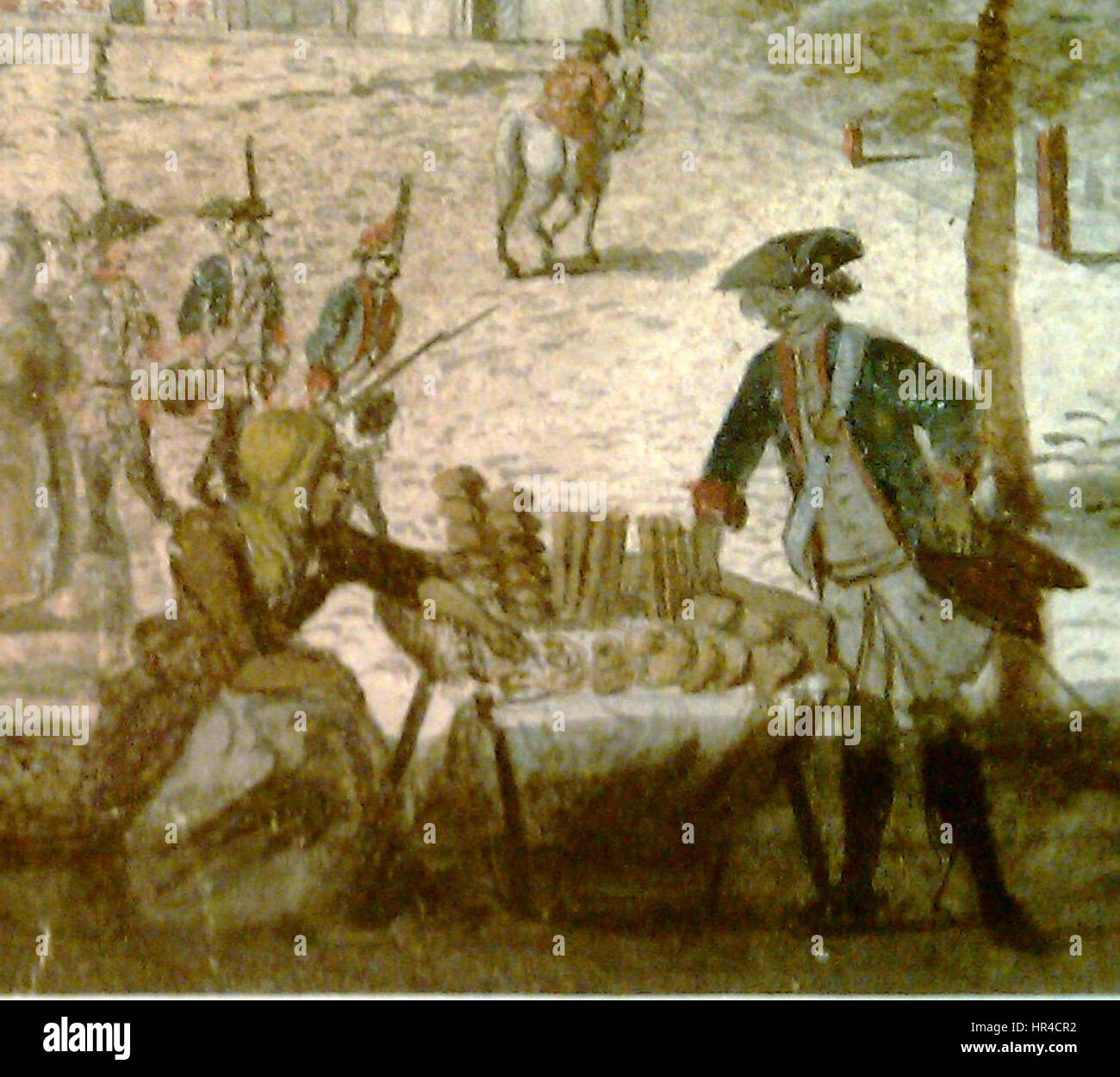 Paderbornisches Infanterieregiment 1755 auf Marktplatz Paderborn 1100x982 Banque D'Images