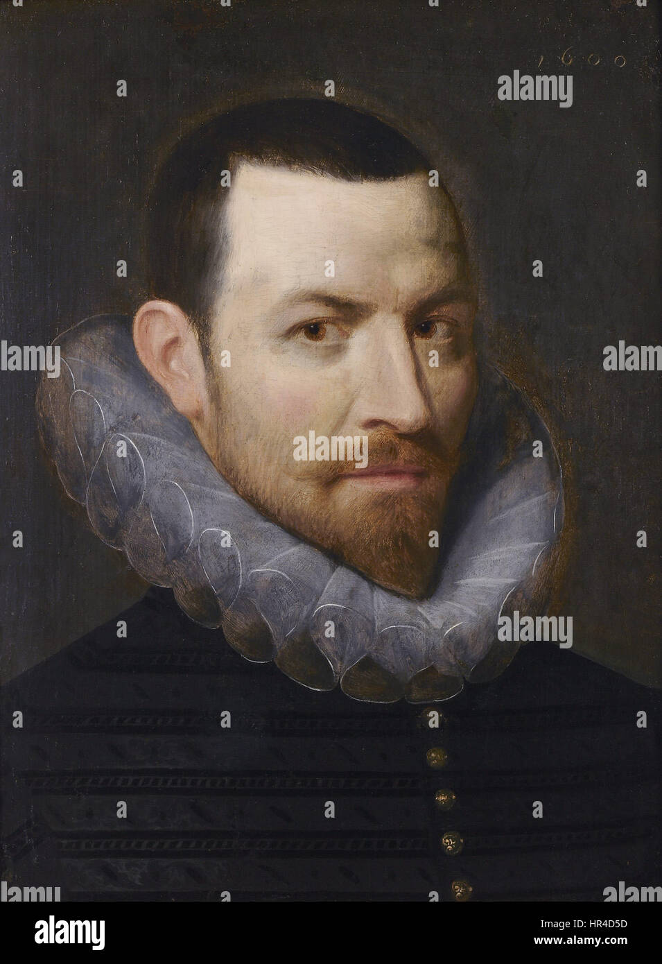 Le portrait de Nicolaas Rockox par Otto van Veen représente un noble flamand avec une attention particulière aux détails, capturant à la fois l'expression digne de l'individu et l'opulence de sa tenue au XVIe siècle. Banque D'Images