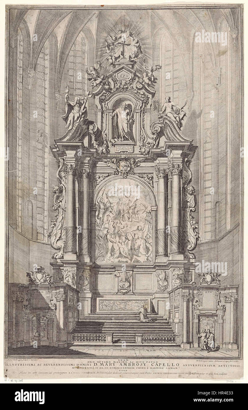 Pieter Verbrugghen II - Conception pour l'autel principal de l'église de Saint-Paul à Anvers Banque D'Images