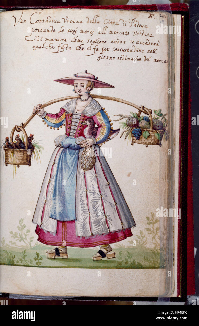 Niclauss Kippell - Feuille à partir du livre de costumes italiens - Walters W47719R - Avers ouvert Banque D'Images