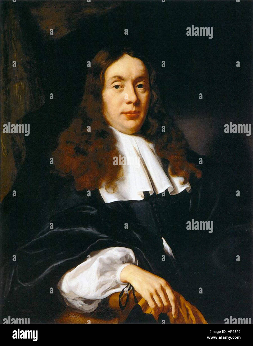 Nicolaes MAES - Portrait d'un homme - WGA13826 Banque D'Images