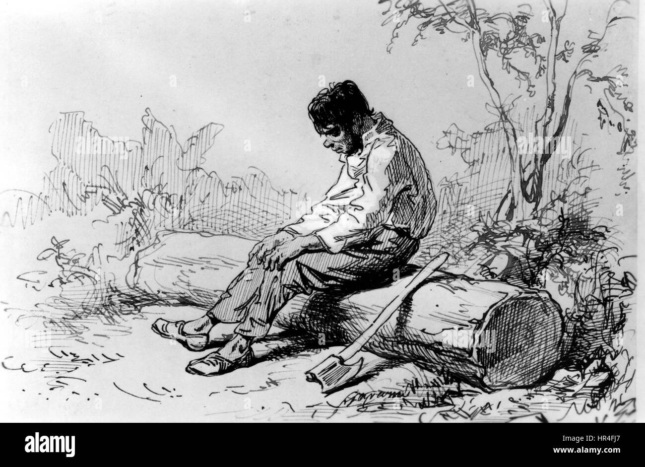 Paul Gavarni - scieur - Walters 371437 Banque D'Images