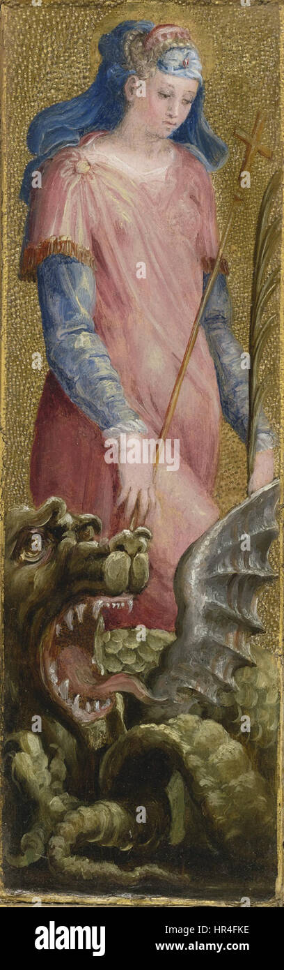Le « composé Margaret » de Pedro de Rubiales capture le saint dans un moment de réflexion sereine. Connu pour ses œuvres religieuses, le style de Rubiales mêle naturalisme et dévotion spirituelle d’une manière caractéristique du baroque espagnol Banque D'Images
