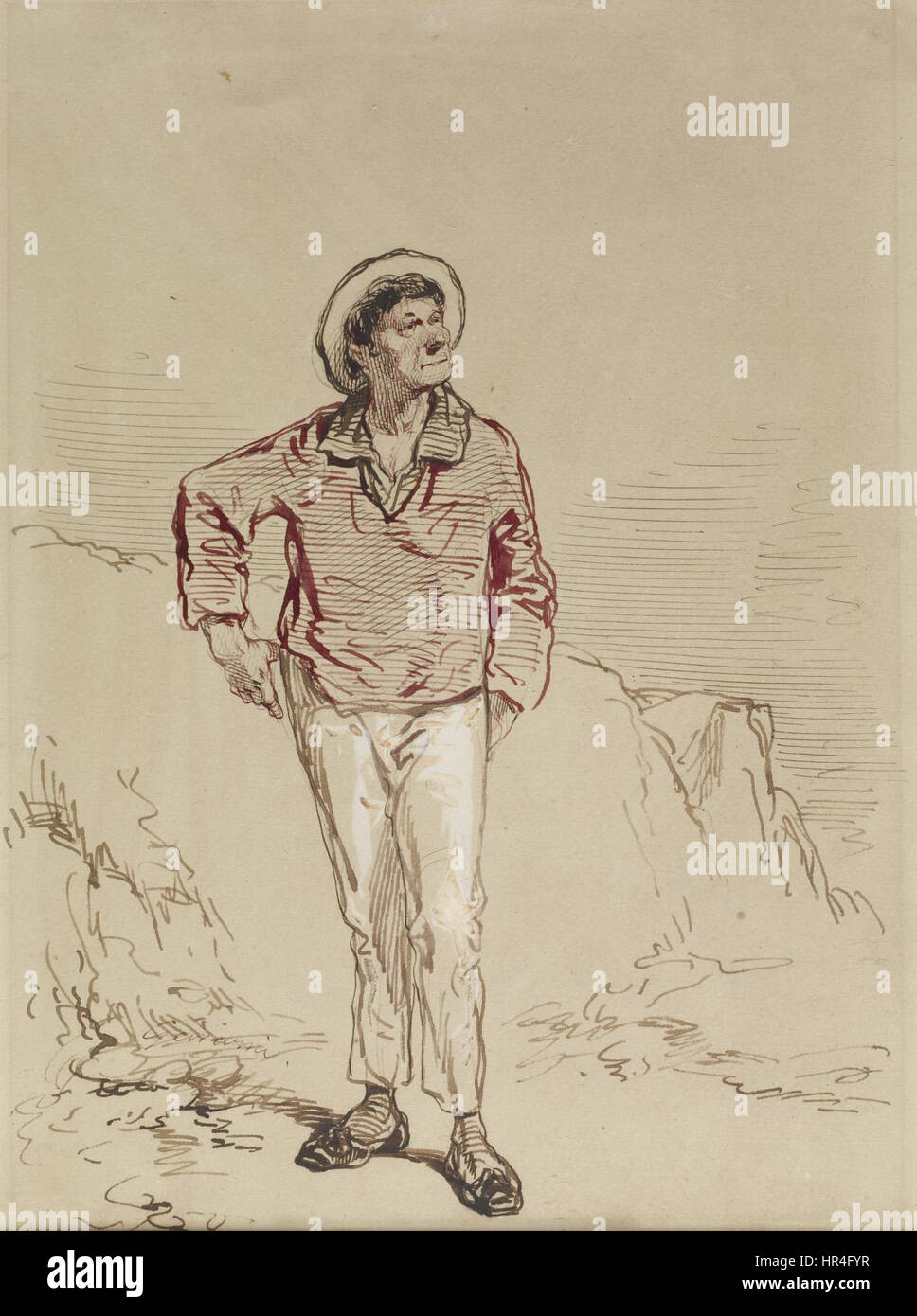 Paul Gavarni - Sailor - Walters 371438 Banque D'Images