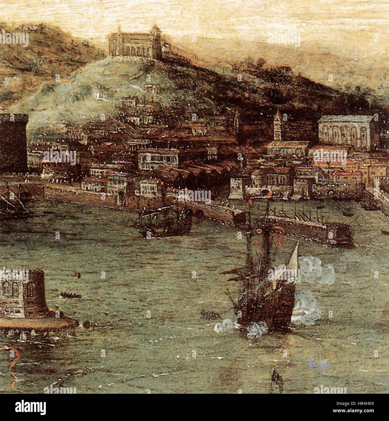 Pieter Bruegel l'ancien - Bataille navale dans le golfe de Naples (détail) - WGA03523 Banque D'Images