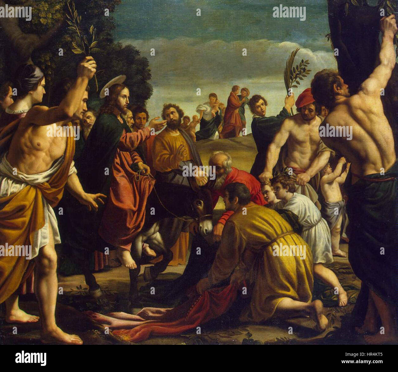 De Pedro Orrente - Entrée à Jérusalem - WGA16701 Banque D'Images