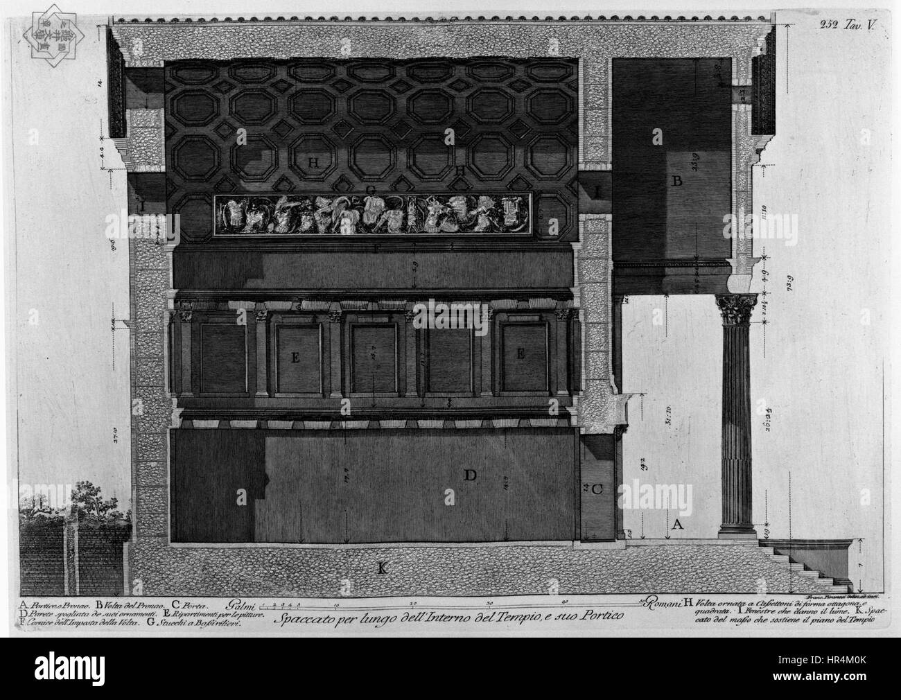 L'estampe de Giovanni Battista Piranesi intitulée '6019' représente une étude détaillée et architecturale du XVIIIe siècle. Connu pour ses gravures complexes, les œuvres de Piranesi représentent souvent des ruines classiques et l’architecture romaine, témoignant de son profond intérêt pour l’antiquité et l’architecture. Banque D'Images