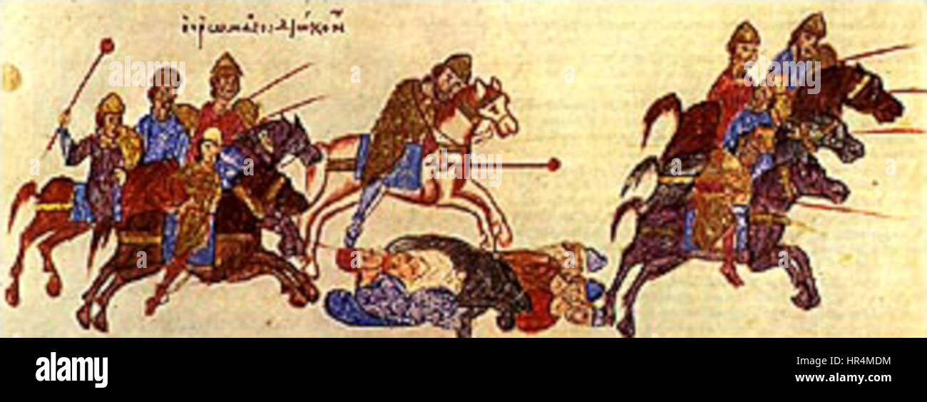 Persécution de Russ par l'armée byzantine Jean Skylitzes Banque D'Images