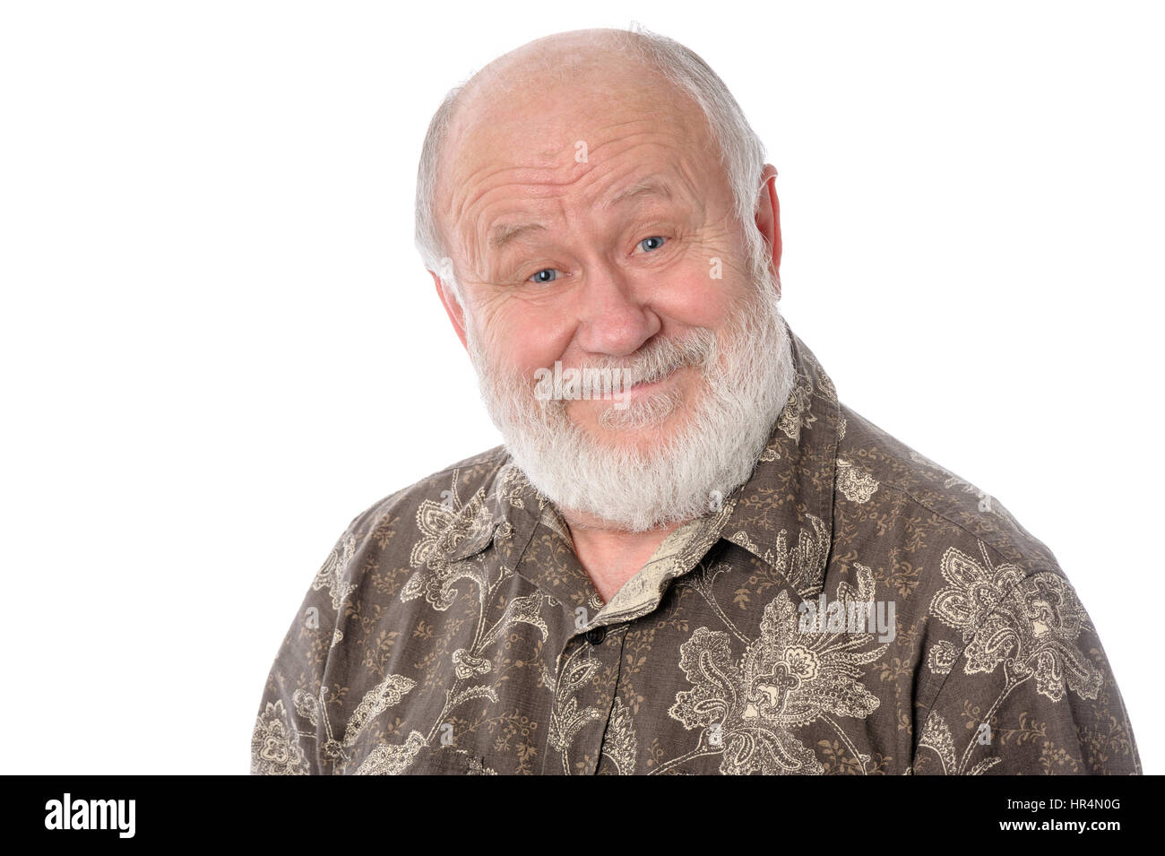 Man souriant isolated on white Banque D'Images