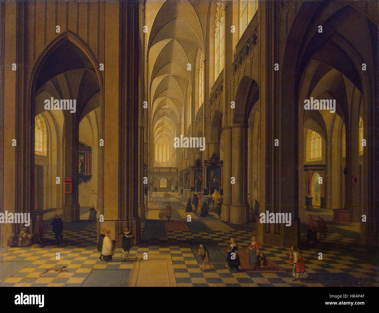 Peeter Neeffs (II) - l'intérieur de la cathédrale d'Anvers - WGA16481 Banque D'Images