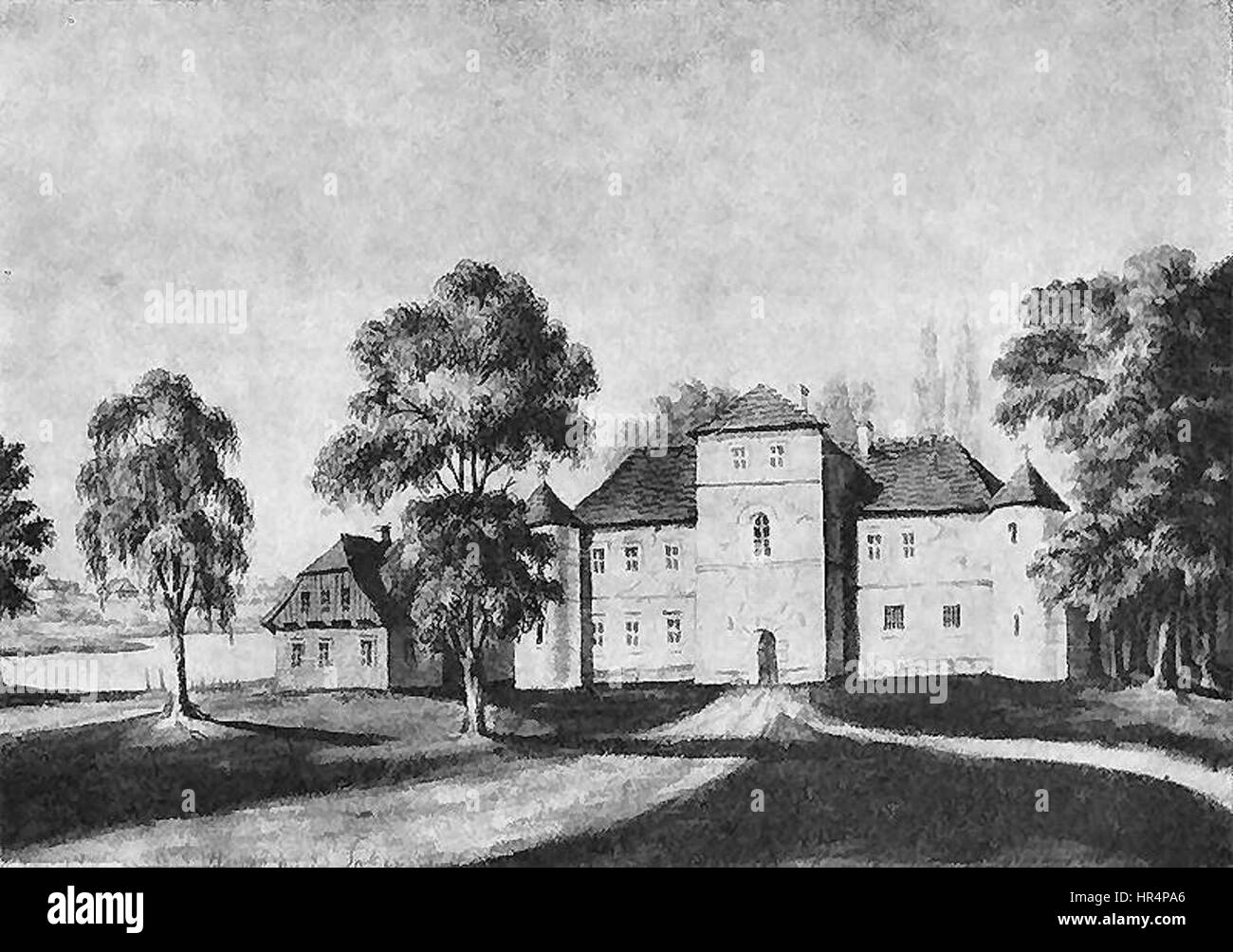 « Orda Gojcieniszki » fait référence à une œuvre de l'artiste qui dépeint probablement des thèmes historiques ou culturels. La pièce peut représenter un moment ou une figure spécifique de l'histoire de l'Europe de l'est, offrant un récit visuel du passé de la région. Banque D'Images