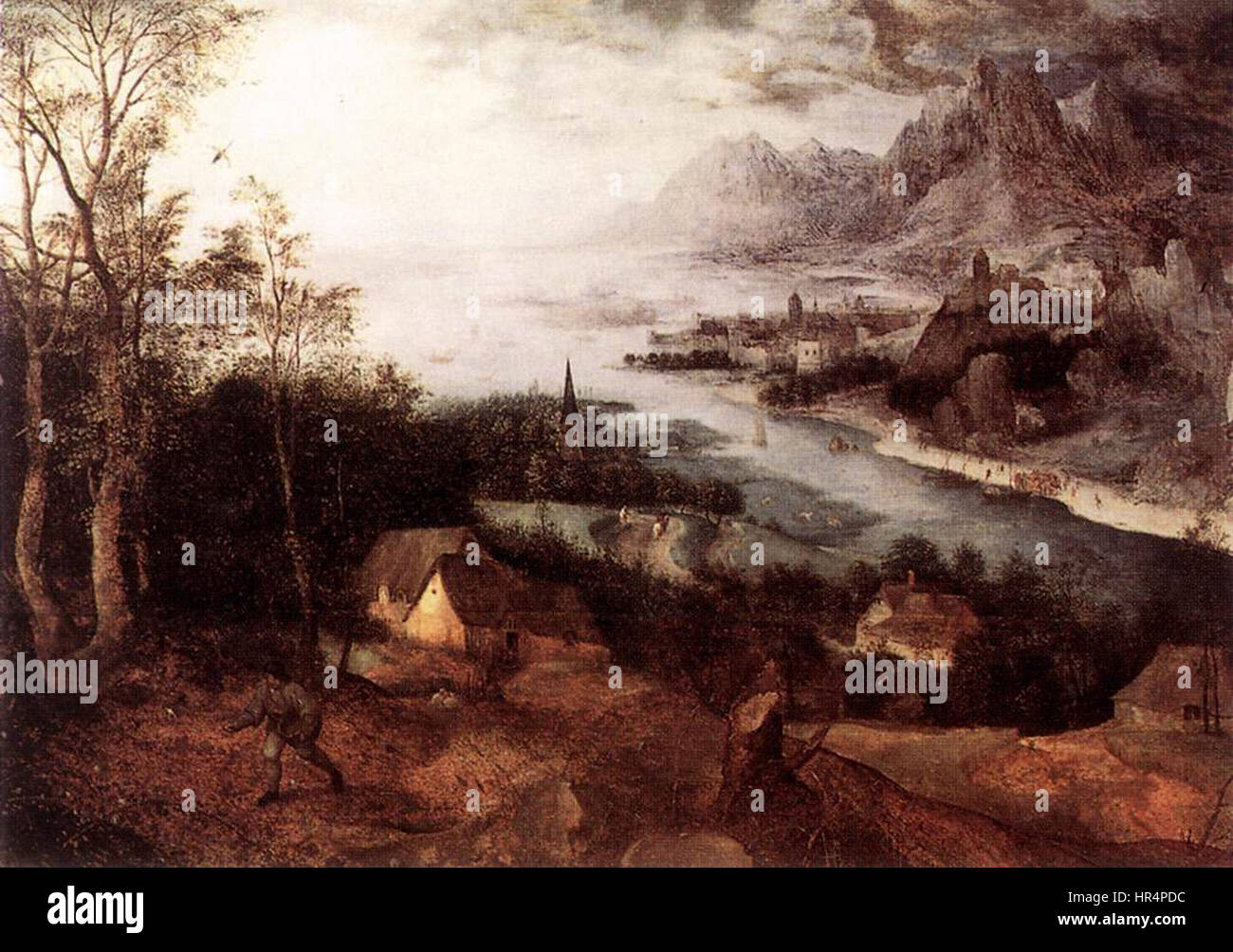 Pieter Bruegel l'ancien - paysage avec la parabole du semeur - WGA03340 Banque D'Images