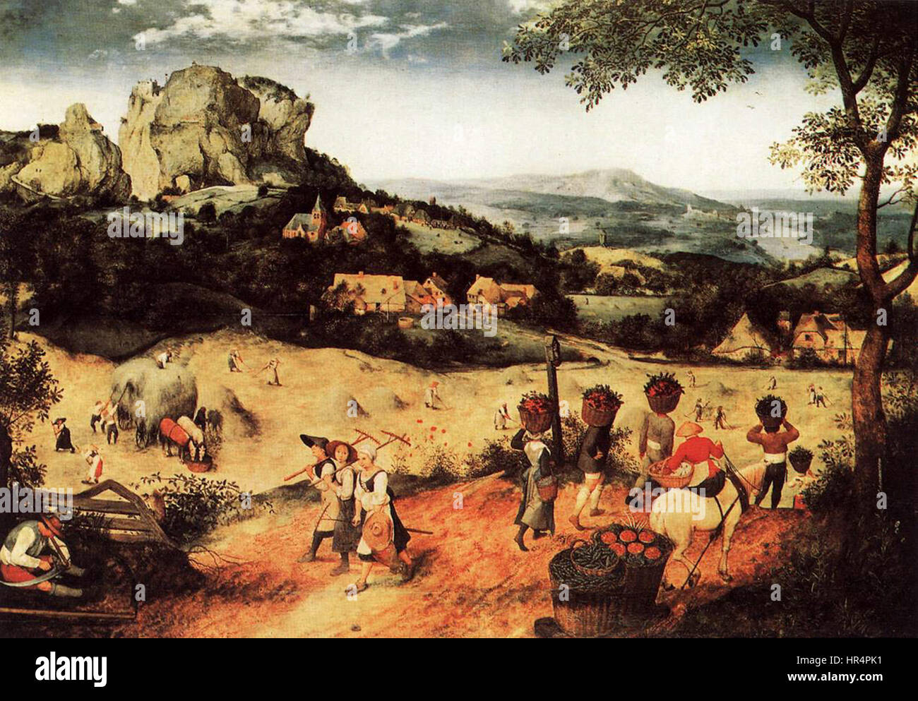 Pieter Bruegel l'ancien - la fenaison (Juillet) - WGA03445 Banque D'Images