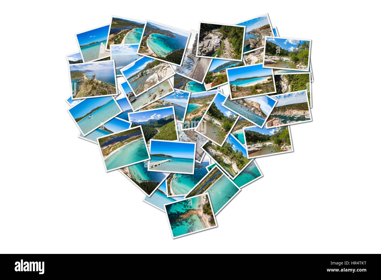 Collage photo de paysage en France Corse Banque D'Images