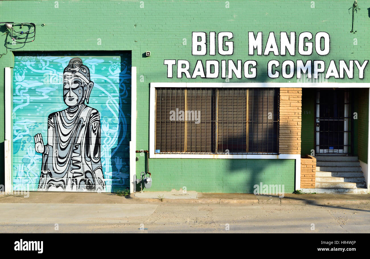 Extérieur de la Big Mango Trading Company Store dans le quartier du design de Dallas Banque D'Images