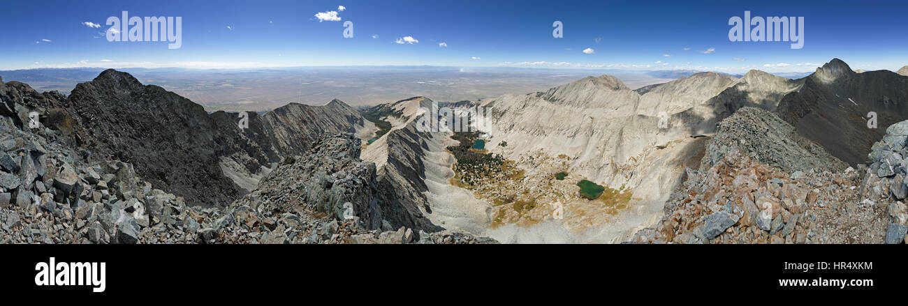 Panorama depuis le sommet du Petit Ours pic dans la Sangre de Cristo Range au Colorado Banque D'Images