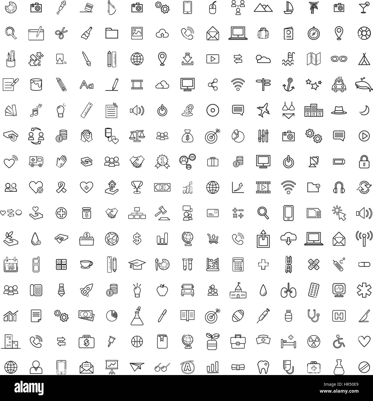 Se déconnecter icône graphic collection set Illustration de Vecteur