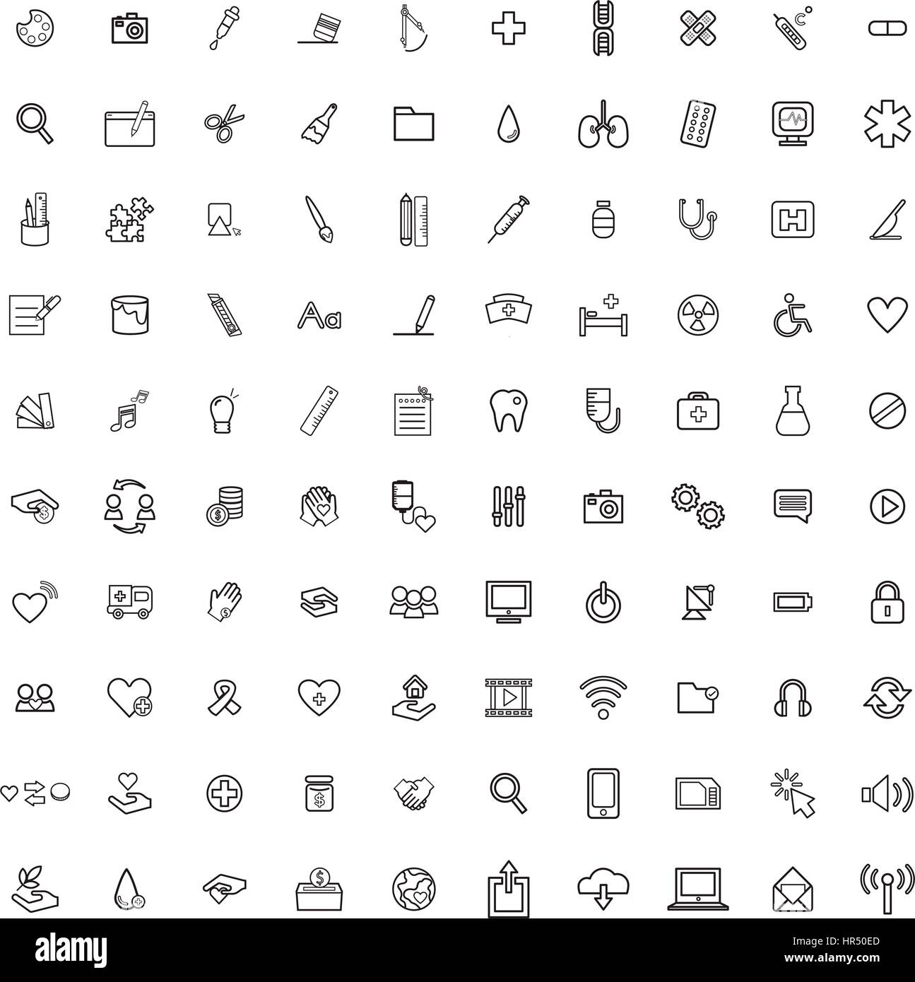 Se déconnecter icône graphic collection set Illustration de Vecteur