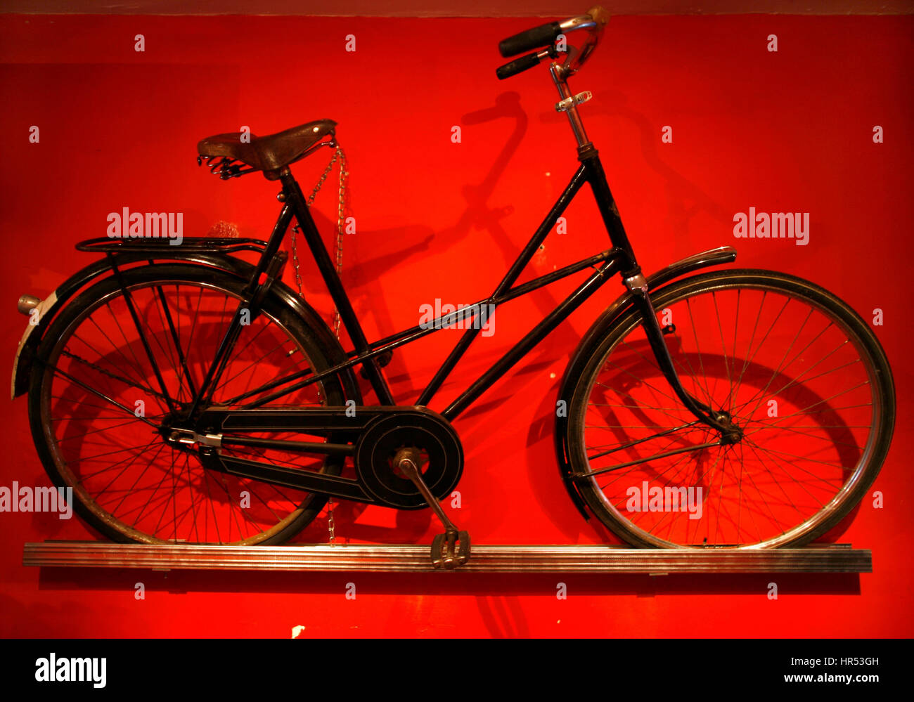 Atelier de réparation de vélos à Amsterdam Banque D'Images