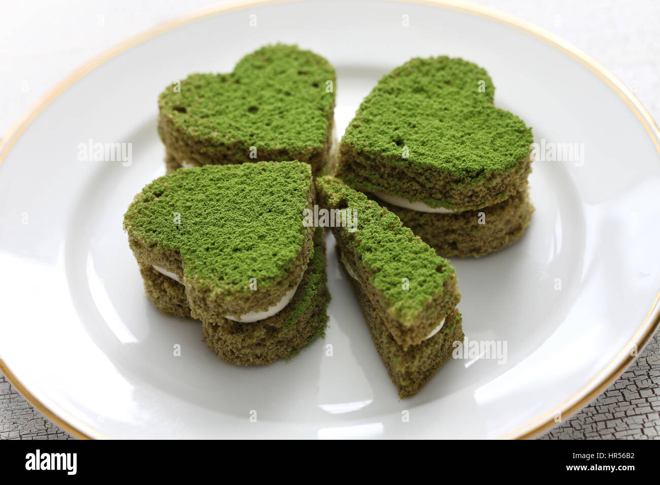 Gateau Vert Irlandais Dessert Maison Pour La Saint Patrick Photo Stock Alamy