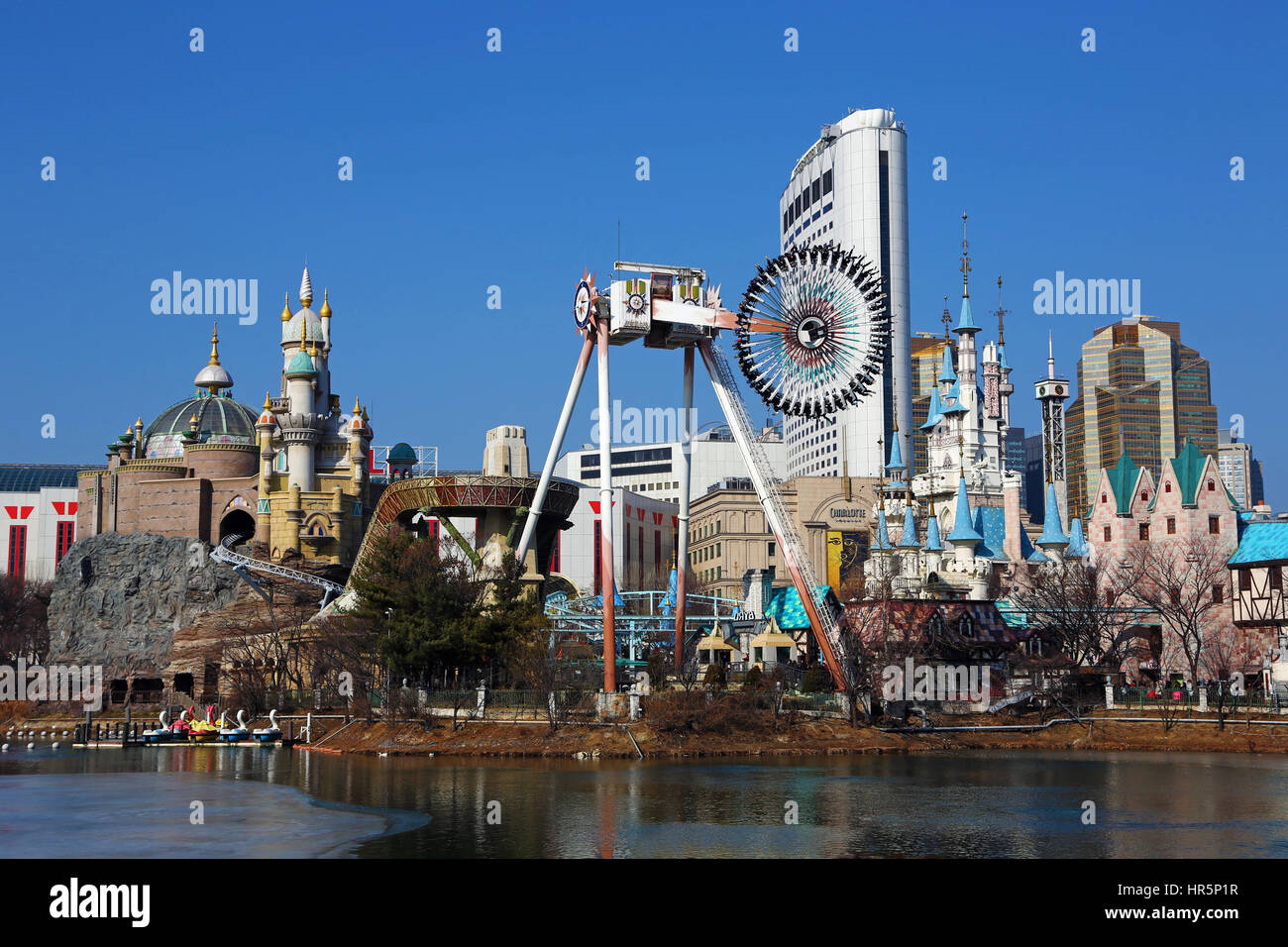 Le parc de thème du Monde de Lotte Jamsil, à Séoul, Corée Banque D'Images