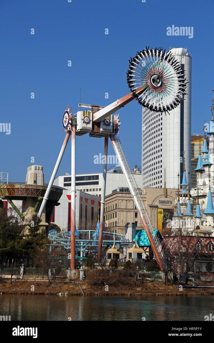 Le parc de thème du Monde de Lotte Jamsil, à Séoul, Corée Banque D'Images