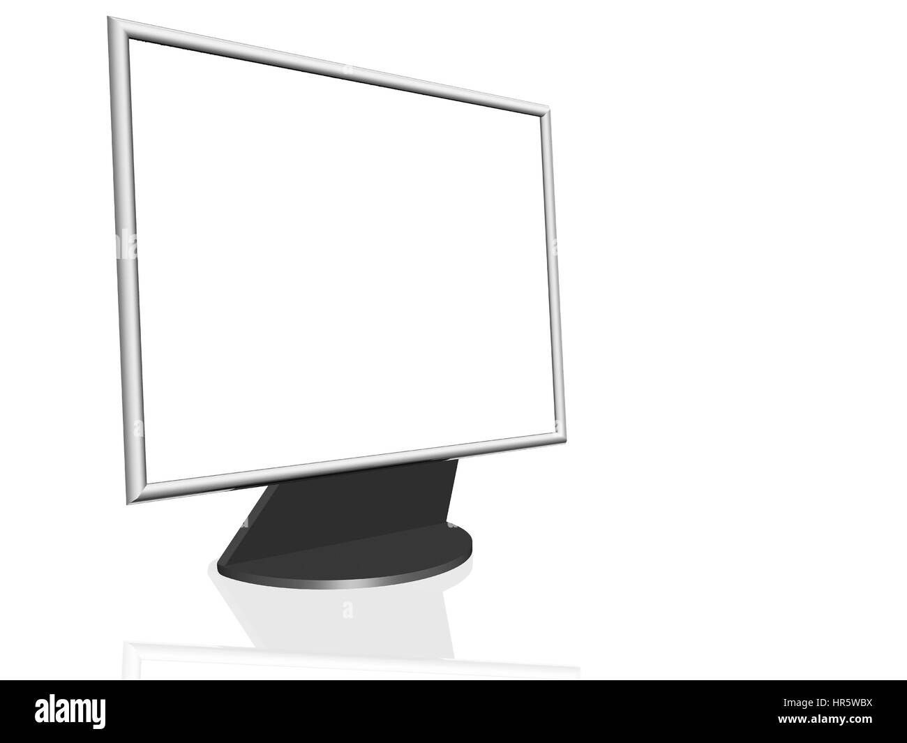 Écran de l'ordinateur sur un fond blanc Banque D'Images