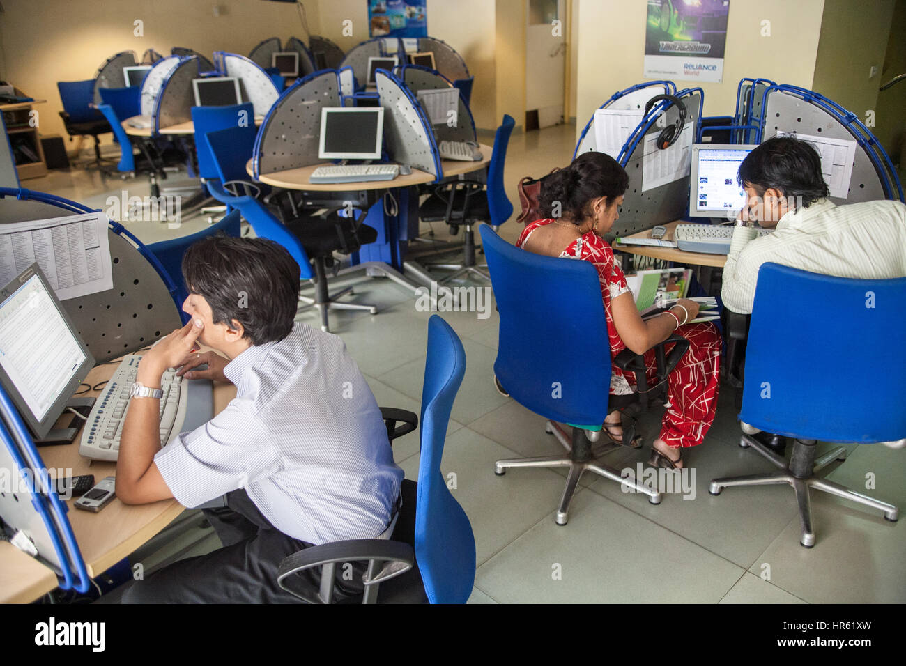 Ordinateur terminal,bornes,Internet,communication,cafe,,Kolkata Calcutta,,Ouest,Bengal,Inde,Indian,Asia,Asiatique. Banque D'Images