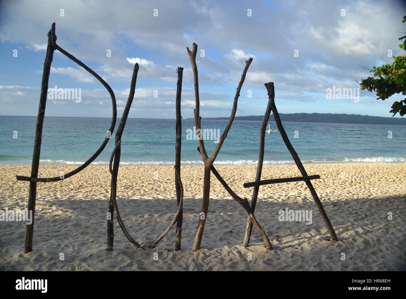 Puka beach sur boracay Banque D'Images