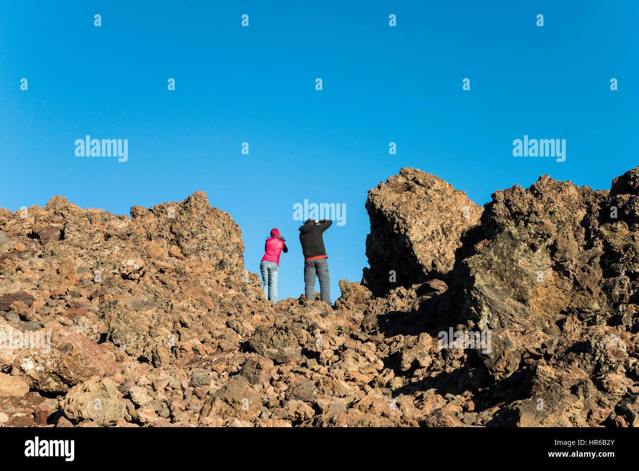 Vue depuis le Mirador de los Poleos, Tenerife, Canaries, Espagne Banque D'Images