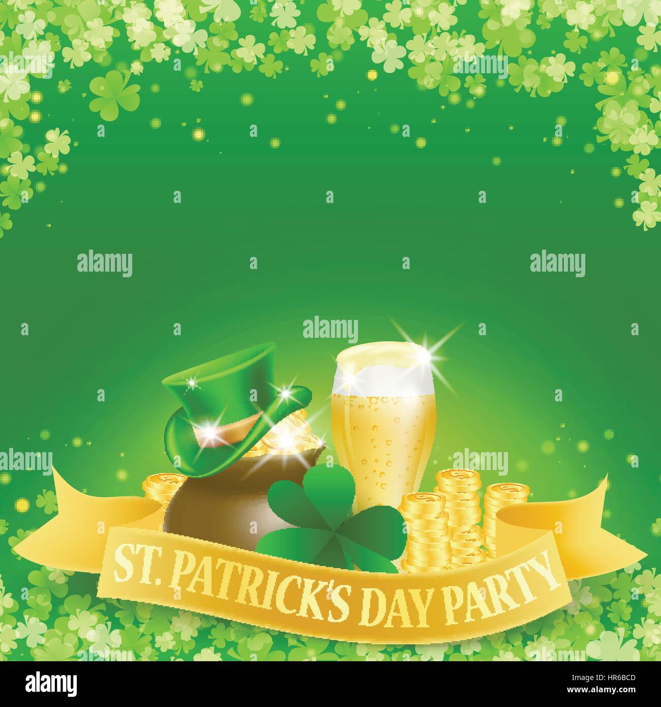 Saint Patricks Day Card Illustration de Vecteur
