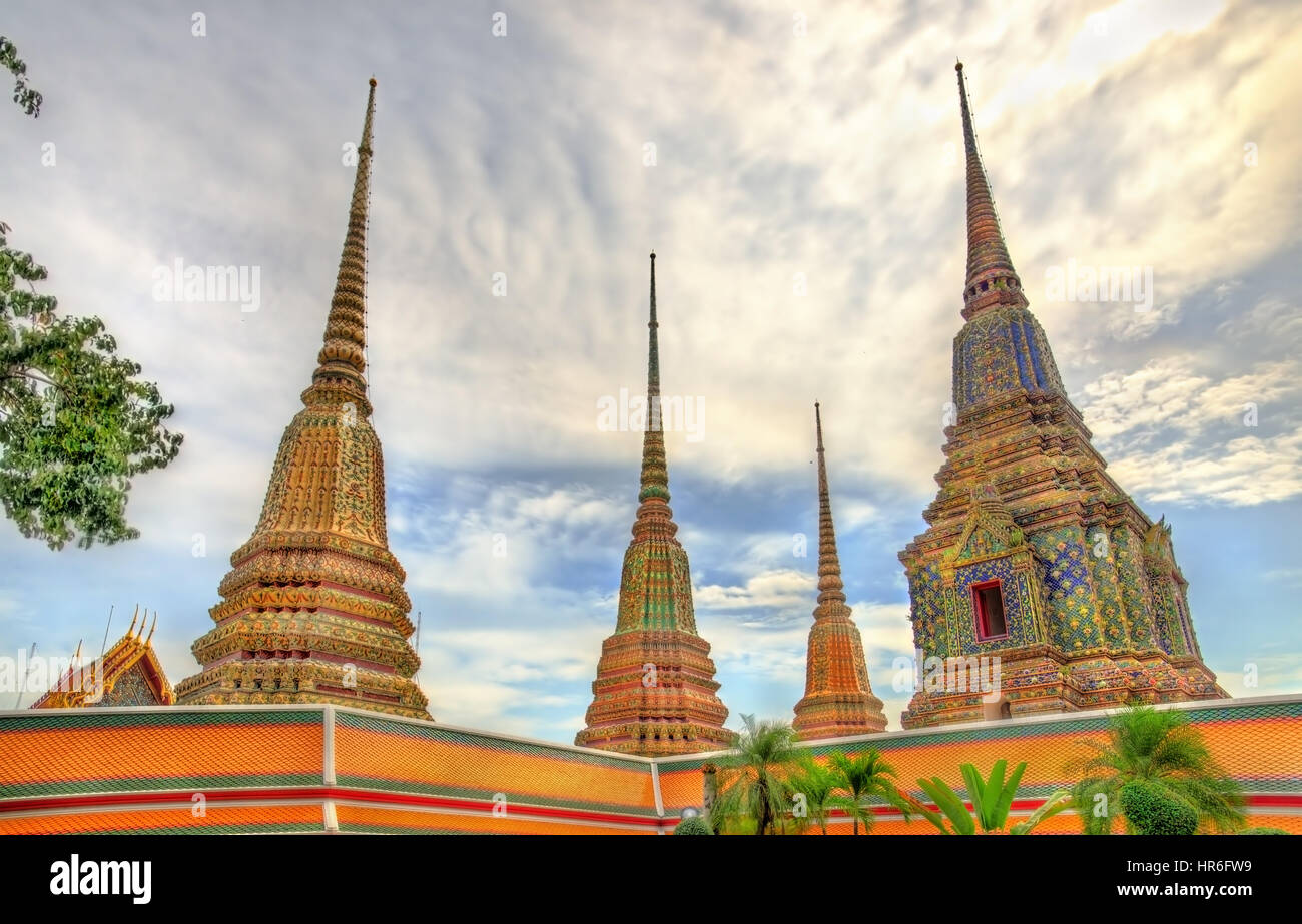 Wat Pho, un temple bouddhiste à Bangkok, Thaïlande Banque D'Images