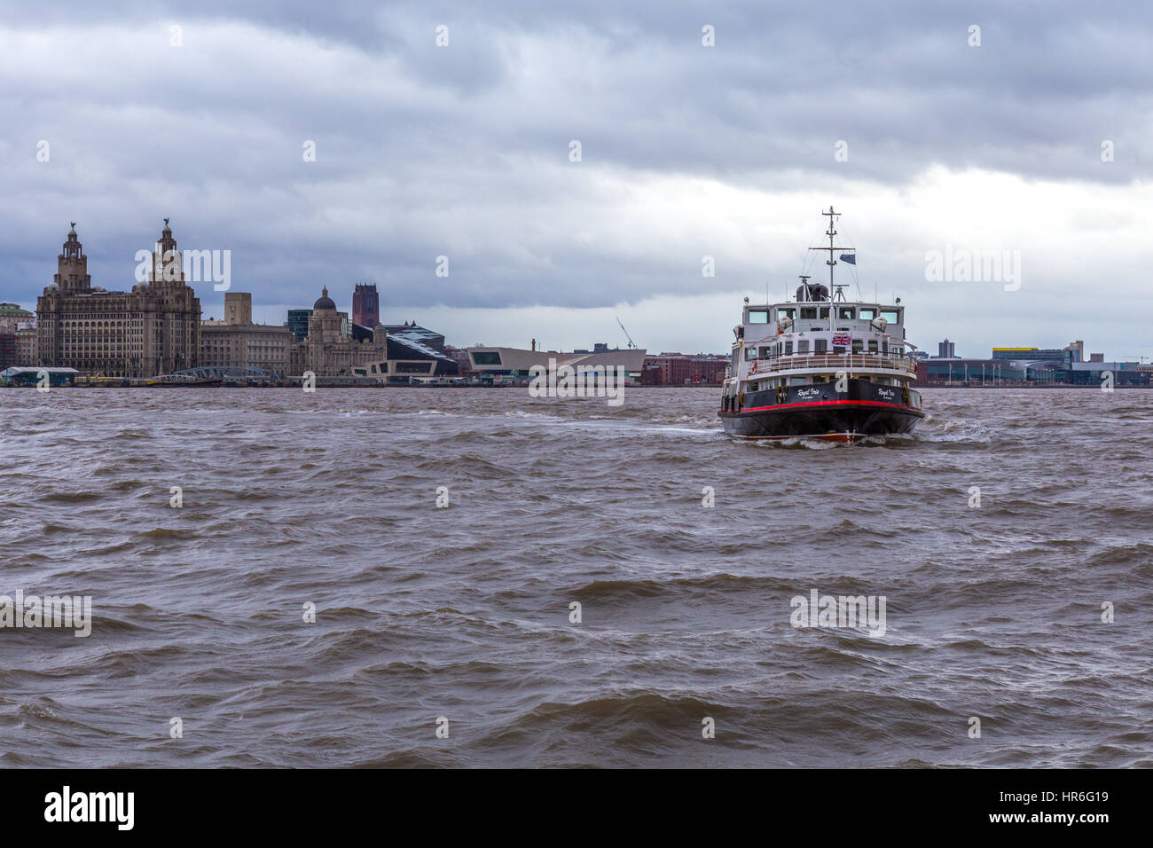 Sur la Mersey Ferry Banque D'Images