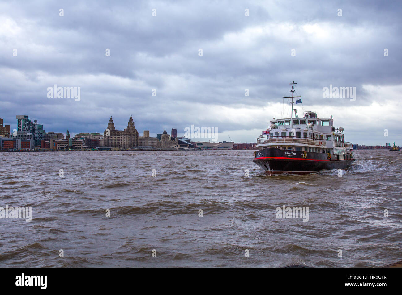Sur la Mersey Ferry Banque D'Images